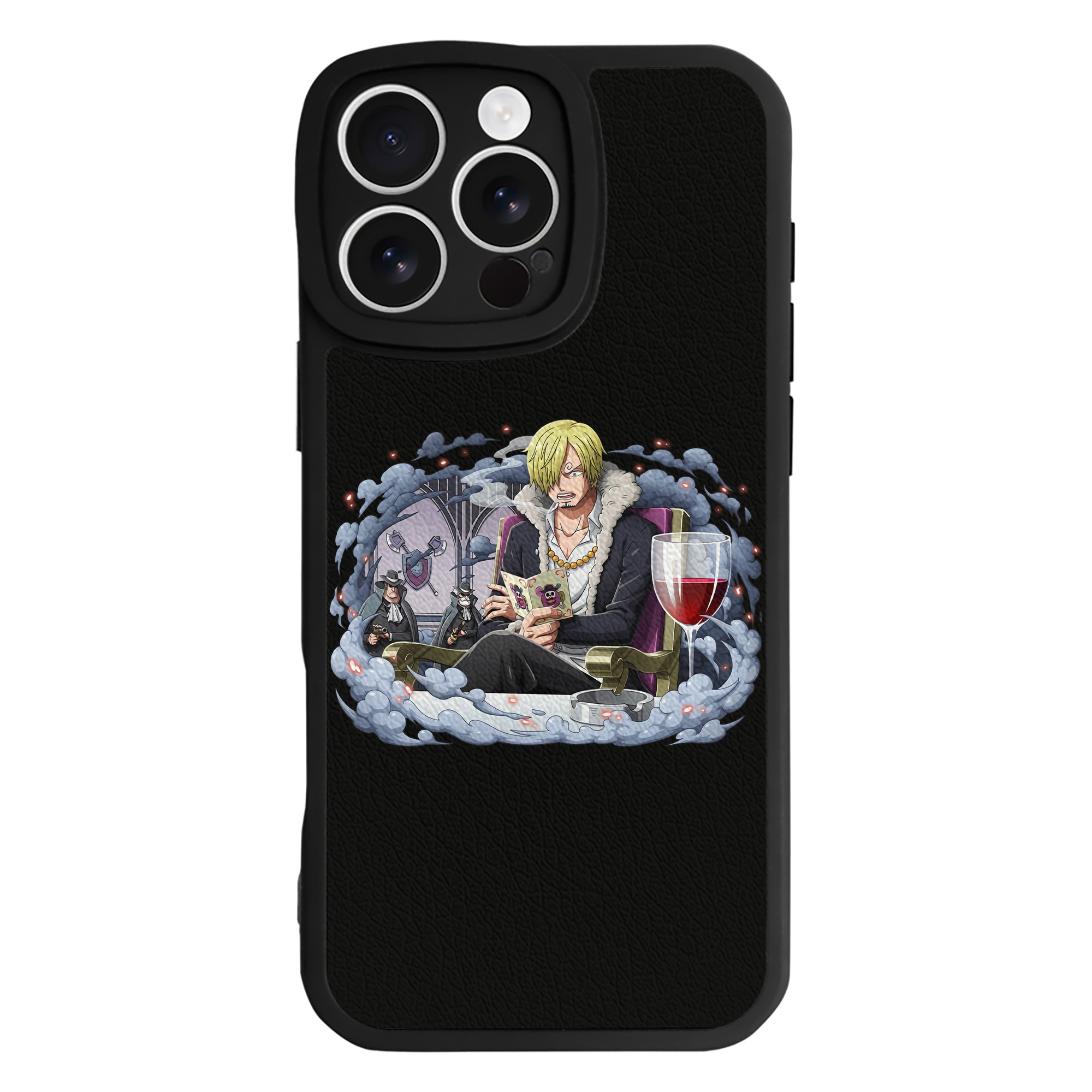 （画像用） ワンピース サンジ ONE PIECE Sanji 【iPhone 16シリーズ対応】シリコンスマホケース（レザー調） 材質：シリコン